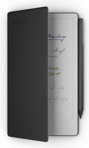 [RRM91A-1004NW] reMarkable Paper Pro Move, Ultraportable Color 7.3" Paper Tablet, Canvas Color Display, Adjustable Reading Light, Handwriting to Text, with Marker Plus & Folio Cover in Black Leather | RRM91A-1004NW