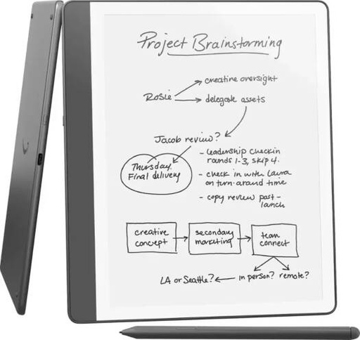 [B0CZ9VFQ2P] Amazon Kindle Scribe eBook Reader, 2024, 10.2" Paperwhite 300 PPI Display, 1st Gen, 16GB Storage, AI Note Book Tools, Wi-Fi, 12 Weeks of Battery Life, Premium Pen Included, Tungsten | B0CZ9VFQ2P