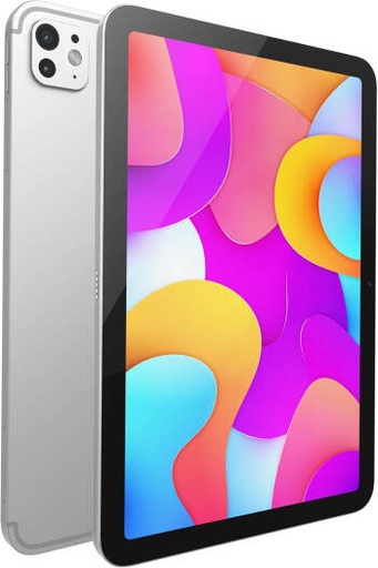 [TAB 15 S] oteeto Tab 15 Tablet, 10.1" Display, 4G SIM/iOS Style Operating System, Octa Core Processor, 5G Dual SIM, Included Flip Cover & Keyboard, 8GB RAM, 512 GB ROM, Android 13, 6000 mAh, Silver | TAB 15 S