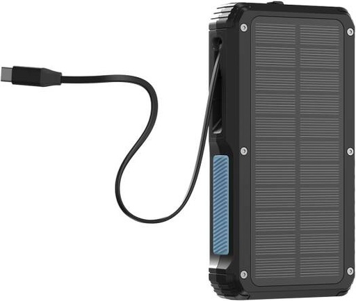 [PPBCHA76] Powerology Solar Wireless Charging Power Bank, 20K mAh / 77Wh, IP54 Water Resistant, Water-Resistant, 0-60 in 35 Minutes Charging, 0C~45C Operating Temperature, Black | PPBCHA76