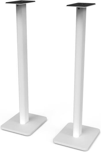 [SP32PLW] Kanto SP32PL Metal Speaker Stand, 32-Inches, Universal Fit, Hidden Cables, Rotating Top Plate, Carpet & Hardwood Feet, 1/4" - 20 Mounting, Pair, White | SP32PLW