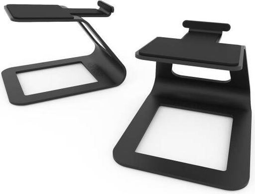 [SE2] Kanto SE2 Elevated Desktop Speaker Stands for Compact Speakers, Steel Pair with Silicone Damping, 3.8" Height, Supports Up to 7.1 lbs, Black | SE2