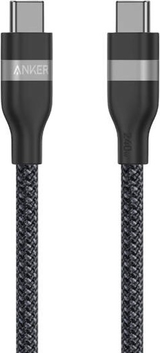 [A82E2] Anker USB C to USB C Cable, 240W Fast Charging, 480Mbps Data Transfer, Braided Durable Cable, 30000 Bend Lifespan, 1.8m Length, Black | A82E2