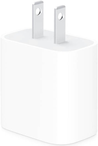 [MHJA3AM/A] Apple 20W USB-C Power Adapter, Fast Charging for iPhone 8 & Later, White | MHJA3AM/A