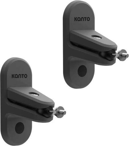 [SPW3] Kanto SPW3 Universal Satellite Speaker Wall Mount Bracket, 1/4 - 20 Thread Attachment, Tilt, Swivel & Rotation | Holds 12 lbs (5.4 kg), Wire & Cable Management, Pair, Black | SPW3
