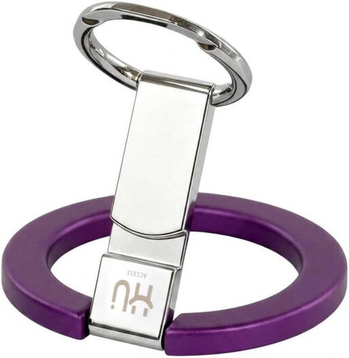 [HAC-1053-PU] HU SNAP HOLD GO Magnetic Phone Holder, Strong Magnetic Phone Mount Stand for Smartphones, 360° Rotation Kickstand Grip Compatible with iPhone & Android Devices, Purple | HAC-1053-PU