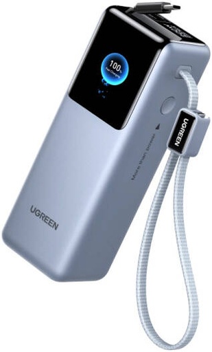 [PB728-75702B] UGREEN Nexode Pro 25000mAh 200W Power Bank PB728, Dual Built-in USB-C Cables, TFT Smart Display, PD Fast Charging Portable Charger, Black | PB728-75702B