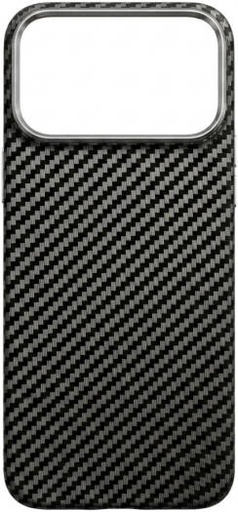 [IP17PM-MGSF-FBONE-BLK] CROWNYX Carbon Fiber Case for iPhone 17 Pro Max, MagSafe Compatible, Ultra Slim Drop Resistant Cover, Anti-Slip, Anti-Scratch, Black | IP17PM-MGSF-FBONE-BLK