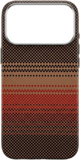 [IP17P-MGSF-FBONE-BRN] CROWNYX Carbon Fiber Case for iPhone 17 Pro, MagSafe Compatible, Ultra Slim Drop Resistant Cover, Anti-Slip, Anti-Scratch, Brown | IP17P-MGSF-FBONE-BRN