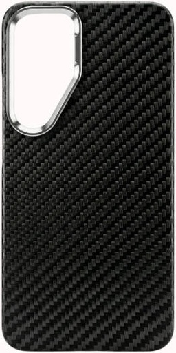 [SAMS25-MGSF-FBONE-BLK] CROWNYX Carbon Fiber Case for Samsung Galaxy S25, MagSafe Compatible, Ultra Slim Drop Resistant Cover, Anti-Slip, Anti-Scratch, Anti-Yellow, Black | SAMS25-MGSF-FBONE-BLK