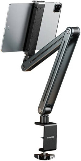 [PD-HSM22-GY] Porodo Multi-Joint Phone & Tablet Mount, Fully Adjustable Flexible Desktop & Bedside Stand for Smartphones, Tablets & iPads | PD-HSM22-GY
