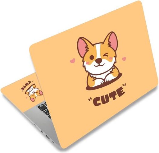 [alayra-laptop-skin-sticker-decal-12-13-133-14-15-154-156-inch-laptop-vinyl-skin-sticker-cover-art-protector-notebook-pc-free-2-wrist-pad-included-decorative-waterproof-removable-cute-corgi-01] ALAYRA Laptop skin sticker decal, 12'' 13'' 13.3'' 14'' 15'' 15.4'' 15.6 inch laptop vinyl skin sticker cover art protector notebook pc (free 2 wrist pad included), decorative waterproof removable, cu