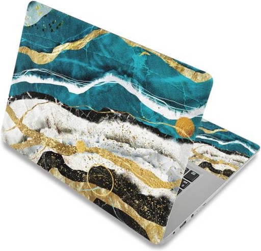 [alayra-laptop-skin-sticker-decal-12-13-133-14-15-154-156-inch-laptop-skin-sticker-cover-art-decal-protector-notebook-pc-waves-01] ALAYRA Laptop Skin Sticker Decal, 12'' 13'' 13.3'' 14'' 15'' 15.4'' 15.6 inch Laptop Skin Sticker Cover Art Decal Protector Notebook PC (Waves) 01