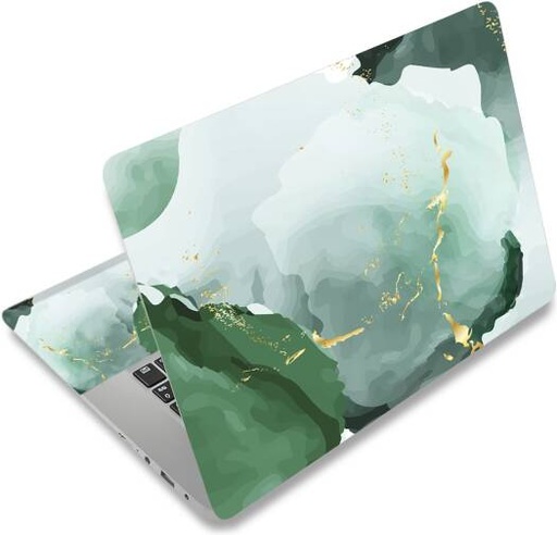 [alayra-laptop-skin-sticker-decal-12-13-133-14-15-154-156-inch-laptop-art-decal-protector-notebook-netbook-pc-156-universal-vinyl-cover-white-green-gold-marble-01] ALAYRA Laptop Skin Sticker Decal, 12 13 13.3 14 15 15.4 15.6 inch Laptop Art Decal Protector Notebook Netbook PC 15.6" Universal Vinyl Cover, White Green Gold Marble 01