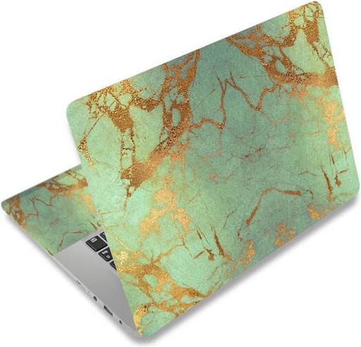 [alayra-laptop-skin-sticker-decal-12-13-133-14-15-154-156-inch-laptop-art-decal-protector-notebook-netbook-pc-156-universal-vinyl-cover-green-gold-marble-01] ALAYRA Laptop Skin Sticker Decal, 12 13 13.3 14 15 15.4 15.6 inch Laptop Art Decal Protector Notebook Netbook PC 15.6" Universal Vinyl Cover, Green Gold Marble 01