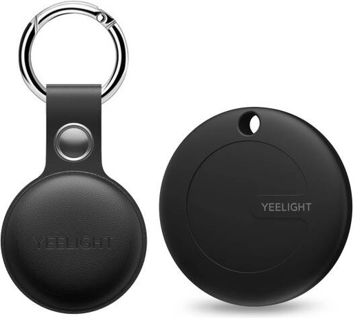 [100dBYEE] Yeelight Yeetag Smart Tracker, 100 dB Speaker, Unlimited Distance Tracking, Lightweight & Waterproof, Smart Loss Reminders, Stylish Leather Cover, Black | 100dBYEE