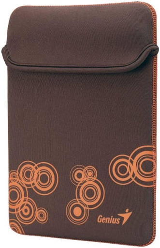 [39700018101] Genius GS-1001 Tablet Sleeve, Neoprene / Polycarbonate Material, Solid Pattern, Fits Up To 10 Inch Tablet PC and e-Book, Brown - Orange, Sleeve Only | 39700018101