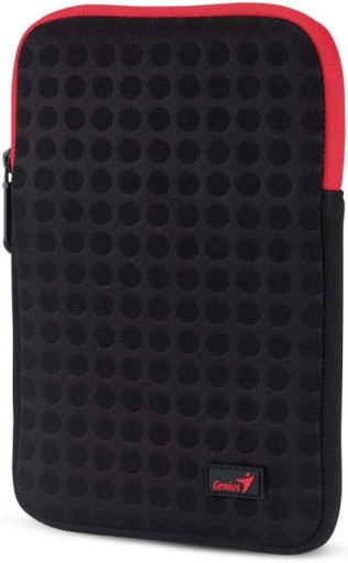 [39700007101] Genius GS-721 7.9 Bubble Tablet Sleeve, Protects Against Shocks and Scratches, Colorful Stylish Design, Polycarbonate Material, Solid Pattern, Red - Black | 39700007101