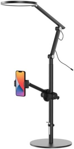 [LT-1DS] Upergo Selfie Light Live Stand, With Phone & Tablet Holder, Universal Compatibility, Adjustable Height, Design Ergonomic Design, Applicable To 4.5" - 10" Smartphone & Tablet, Black | LT-1DS