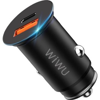 [PC200] Wiwu PC200 Car Charger Type-C PD+QC 3.0 - Black | PC200