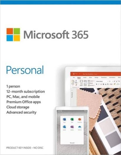 [QQ2-01011] Microsoft 365 Personal - For PC, Mac, iOS and Android, English Subscription, Middle East Version, 1 Year License, for 1 User | QQ2-01011