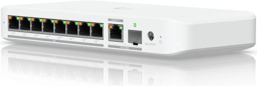[USW-Flex-2.5G-8-PoE] Ubiquiti Flex 2.5G PoE Switch, 8x 2.5 GbE RJ45 Ports, 60Gbps Switching Capacity, 196W PoE Budget, Port Isolation & Mirroring, Flow & Storm Control, White | USW-Flex-2.5G-8-PoE