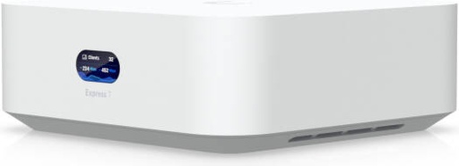 [UX7] Ubiquiti UniFi Express 7, Mesh-Scalable, Super-Compact 10G Cloud Gateway, Integrated WiFi 7, 30+ Managed UniFi Devices, 300+ Users Connected, 1x 10 GbE RJ45 WAN Ports, White | UX7