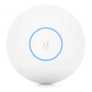 [U6-Pro] Ubiquiti Networks WiFi 6 Pro Dual-Band Access Point, WiFi 6, Up to 5373 Mb/s Total Throughput, 300+ Clients, 5 GHz (4x4 MIMO), 2.4 GHz (2x2 MIMO), Guest Isolation, White | U6-Pro