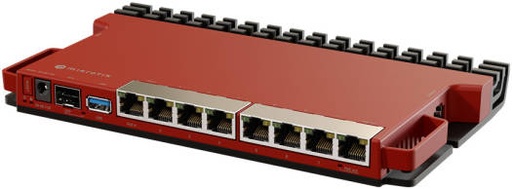 [L009UIGS-RM] MikroTik Routerboard L009UiGS-RM 2.5G SFP Router, IPQ-5018 CPU, 512MB RAM, 128MB NAND, 1x 2.5Gbit Port, RJ45, USB 3.0, RouterOS v7, Red | L009UIGS-RM