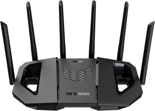[90IG0A30-MO9C00] ASUS TUF Gaming BE9400 Extendable Router, Up to 9400Mbps, Tri-band WiFi 7, Quad 2.5G ports, 3-Step Port Forwarding, Smart Home Master, AiMesh Support, AiProtection, Black | 90IG0A30-MO9C00
