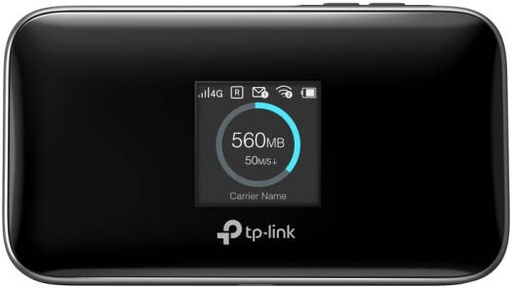 [M7750] TP-Link M7750 600 Mbps LTE-Advanced Mobile Wi-Fi, Up to 600Mbps Download, 150Mbps Upload Speeds, Up to 32 devices Support, Up to 15 Working Hours, 3280mAh Battery, Black | M7750