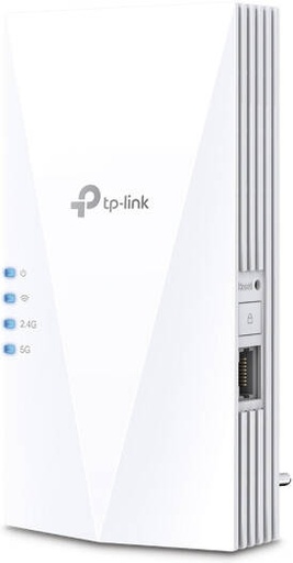 [RE500X] TP-Link RE500X AX1500 Wi-Fi 6 Range Extender, Up to 1500 Mb/s Throughput, 2.4 GHz/5 GHz (Dual-Band), 2x Internal Antennas, 1x Gigabit Ethernet Port, Signal Indicator Light, White | RE500X