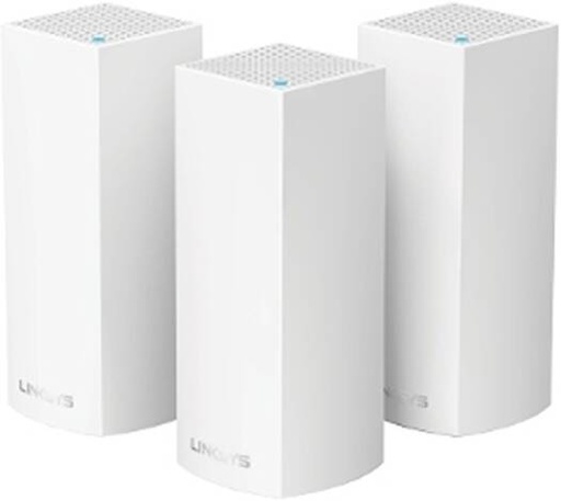 [WHW0303] Linksys AC2200 Tri-Band Mesh System, Seamless Roaming, 2x2 Spatial Streams, Cross-Channel Solution, 2x Gigabit Ethernet Ports, Pack of 3, White | WHW0303